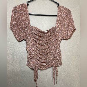 Polyester flower blouse
